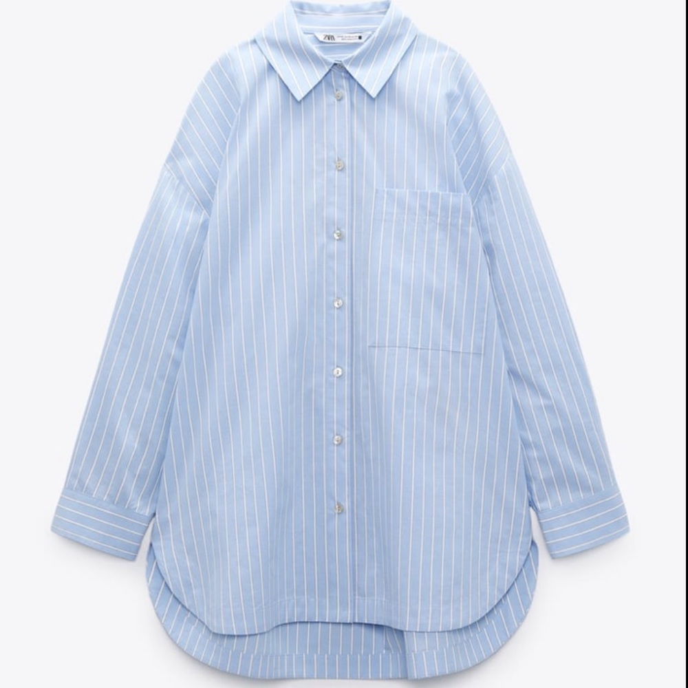 Zara Oversized striped shirt size M